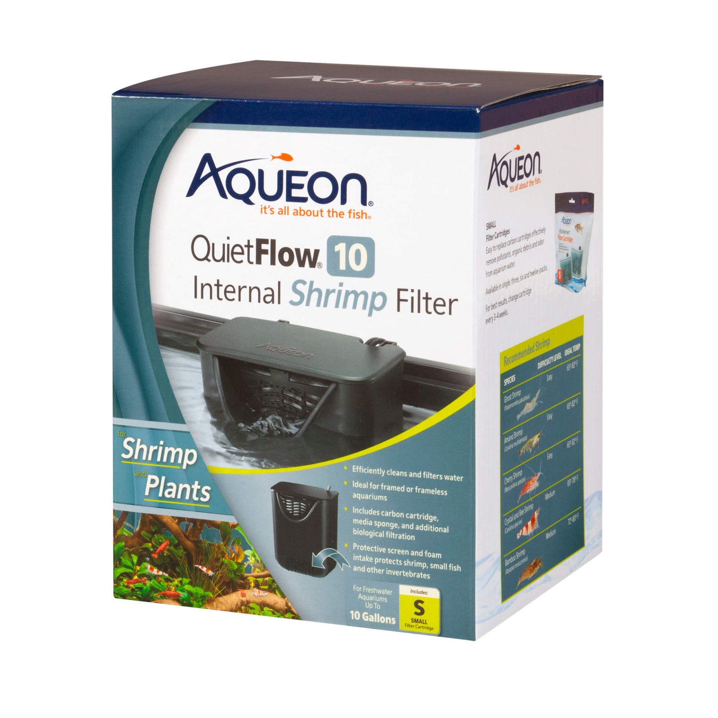 QuietFlow Internal Shrimp Aquarium Filter